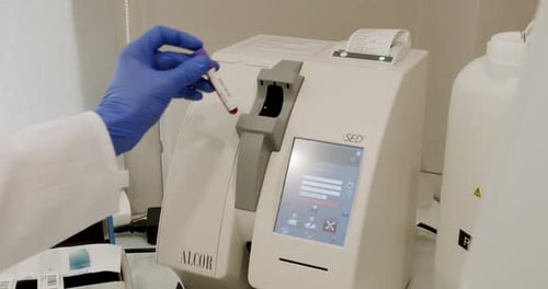 Blood Sample Testing in a Medical Laboratory
