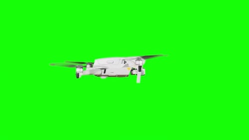 Real Quadcopter with Camera Flights on Green Screen for Alpha Channel