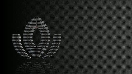 3D Metallic Segmented Logo Transforms to Arrows Animation