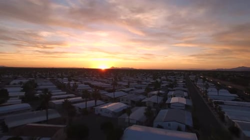 Trailer Park At Sunset