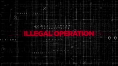 Digital Glitch Grid Text Logo Reveal Animation