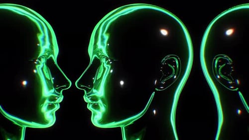 Reflective Heads Loop Green