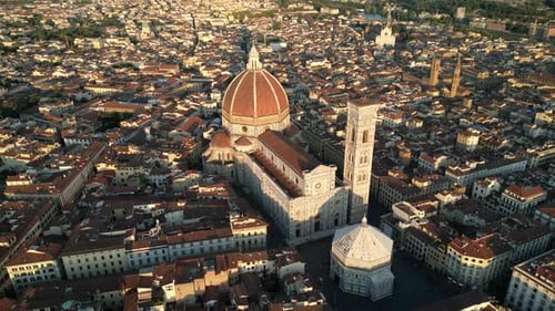 Florence Cathedral of Saint Mary of the Flower a Sunrise Tuscany Italy