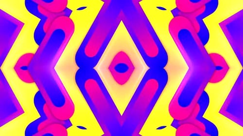 Vibrant Abstract Fluid Geometric Kaleidoscope Loop Background