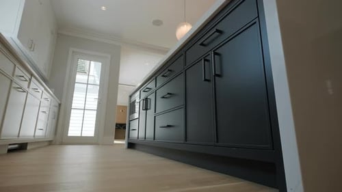 Modern Kitchen Interior Design with Blue Cabinetry