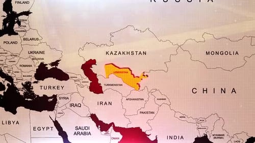 Uzbekistan Glitch Map