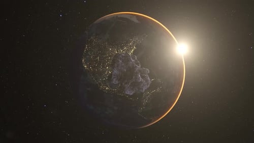 Asteroid Impact On Earth From Outer Space