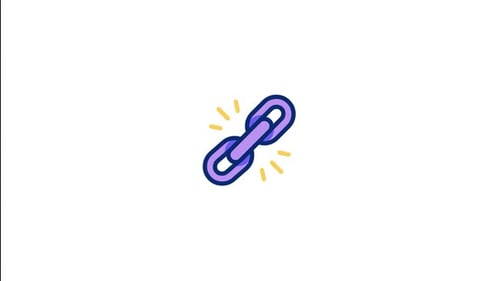 Animated Chain Link Icon Connect and Disconnect Toggle