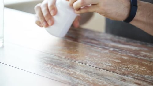 Sport, Healthy Lifestyle, Medicine, Nutritional Supplements and People Concept - Close Up