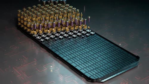 Fortschrittliche Batteriepackmontage mit zylindrischen Zellen