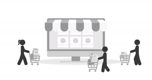 Animated Online Shopping Experience with Flat Design