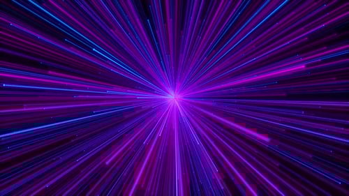 3D Digital Cyberspace Tunnel Lines Data Flow Optical Fiber Effect Technology Stream Super Fast Speed