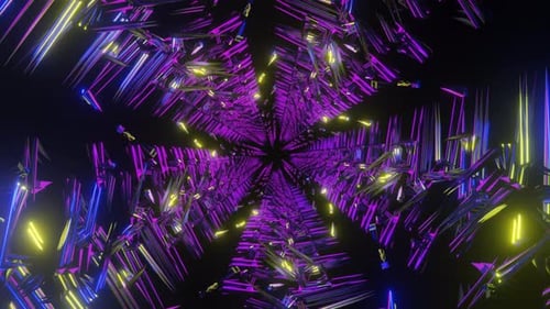 Abstrakte Blau Lila Strobe Futuristischer psychedelischer hypnotischer VJ Nahtloser Loop-Hintergrund