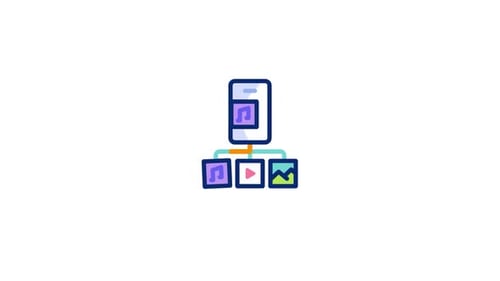 Icono animado de redes sociales