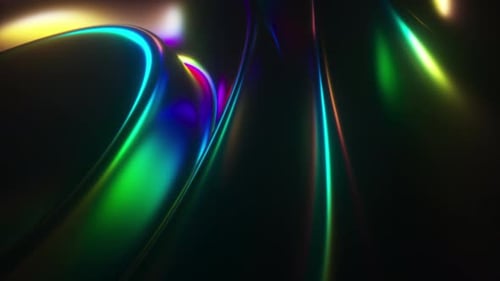 Hintergrund mit fließenden, futuristischen, schillernden dunklen Formen