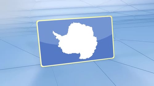 Flagge der Antarktis wird angezeigt