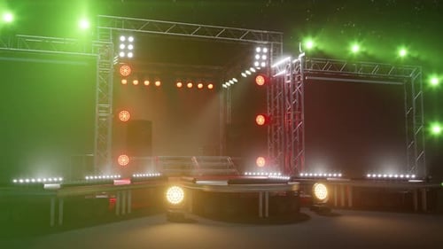 Dynamic Stage Event Background with Pulsating Lights