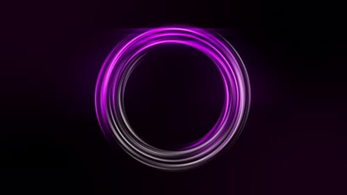 Pink colour tech circle animation