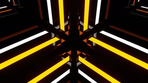 Orange And White Neon Moving Effect Background Vj Loop In 4K