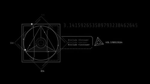 LOOP-Animation von geometrischen Konturformen (HUD-Element)