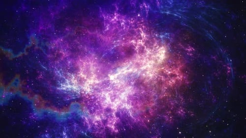 Vibrant Galactic Nebula Abstract Motion Background