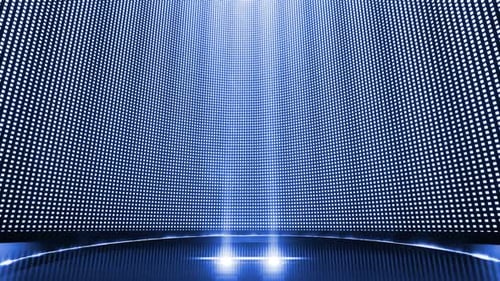 Stage Blue Awards With Sliding Spotlights, Particle Background Loop