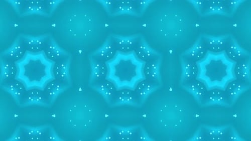 Dynamic Blue Kaleidoscope Geometric Patterns Looping Background