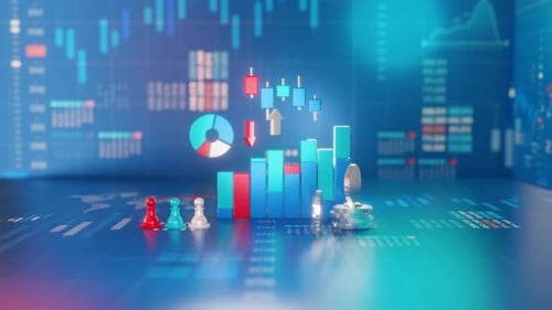 Stock market financial graph chart for investment