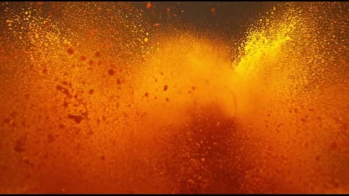 Orange Holi Powder Explosion