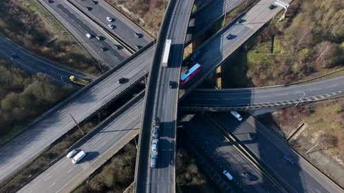 Motorway Interchange Junction M1 M25 Time Lapse at Rush Hour