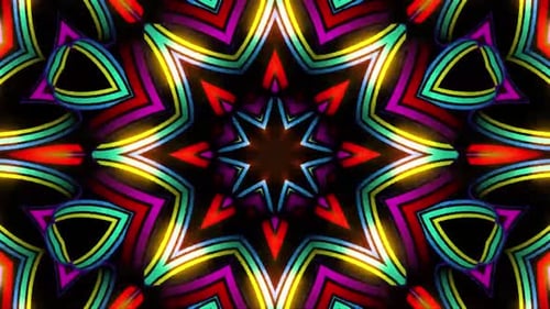 Glossy Colourful Particles Motion Background