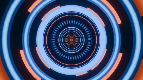 3D futuristic cosmic tunnel, abstract futuristic