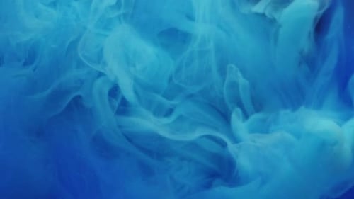 Color Fog Blue Fume Gentle Watercolor Veil Paint