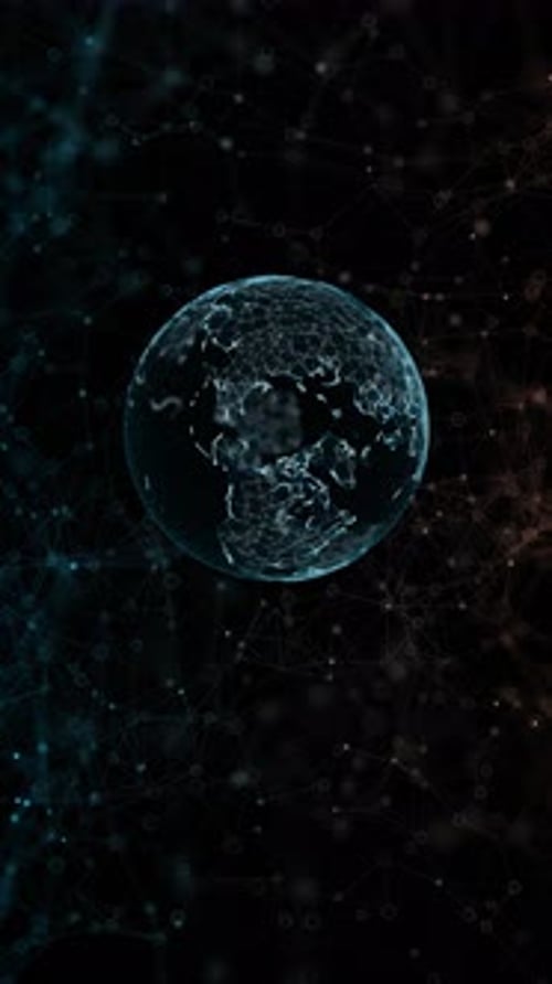 Global earth map digital world breaking news Studio Background for news breaking news on world live