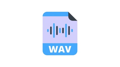 Animated WAV Audio File Format Icon
