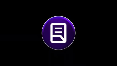 3D Animated Purple Document and Chat Icon Loop