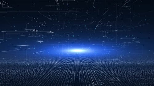 Futuristic Digital Grid Binary Code Technology Background