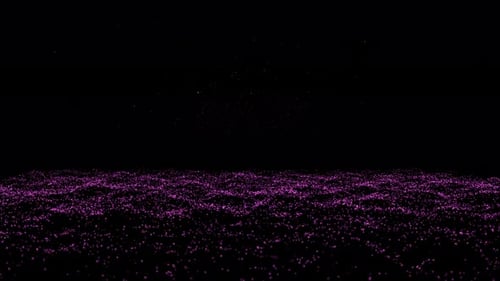 Abstract Purple Digital Particle Wave
