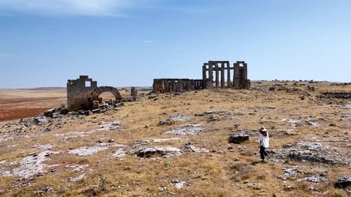 Female Tourist Visits The Historical Mystical Building