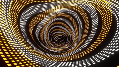 Orange And White Neon Funnel Background Vj Loop In 4K