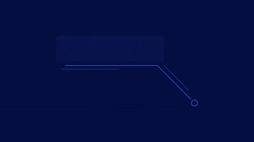 Infographic Element Animated Striped Callout Box with Slanted Line Below