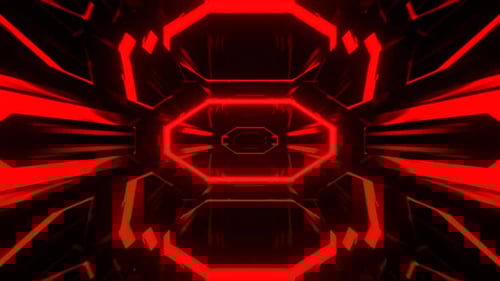 Red Abstract Cyber Track With Flashing Lighting Background Vj Loop In 4K