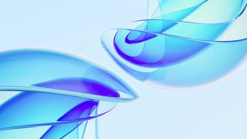 Gradient transparent curve glass