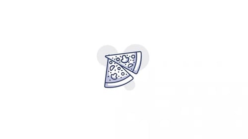 Modern Animated Pizza Slices Icon