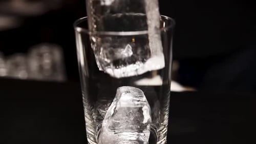 the bartender prepares a cocktail at the bar