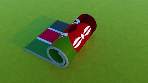 Animated Kenya Flag Unrolling Reveal