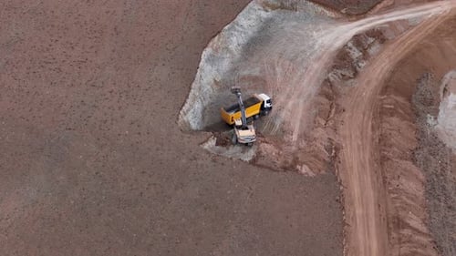 Construction site sand loading