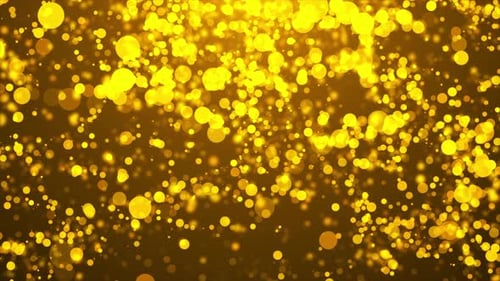 Golden Abstract Particles Background Loop V6