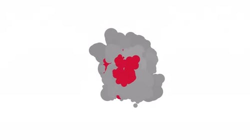 Flat Design Bomb Explosion Transition