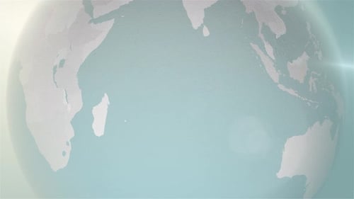 Animated 3D Globe Zooms to Highlight Mozambique Map